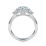 Ann Three-Stone Diamond Engagement Ring Setting
