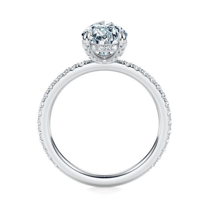 Baxter Pavé Hidden Halo Engagement Ring Setting