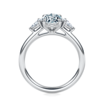 Ann Three-Stone Diamond Engagement Ring Setting