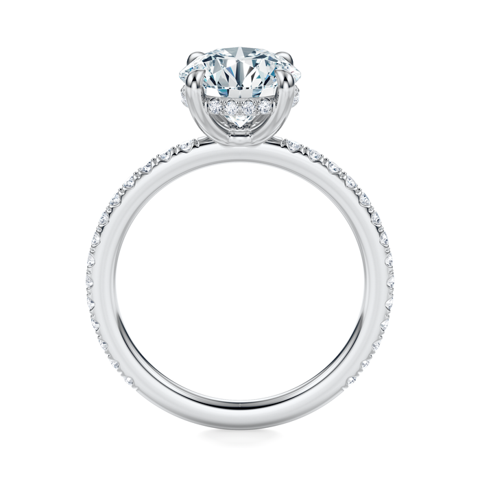 Baxter Pavé Hidden Halo Engagement Ring Setting