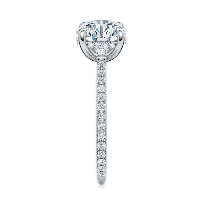 Baxter Pavé Hidden Halo Engagement Ring Setting