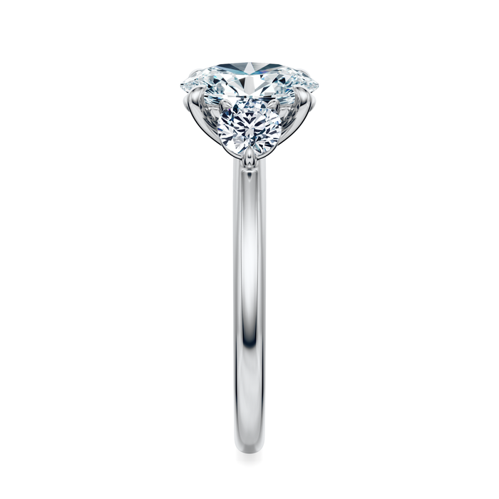 Elizabeth Three-Stone Diamond Engagement Ring Setting
