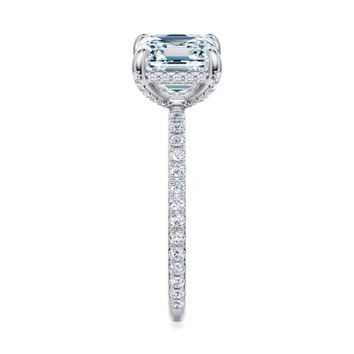 Baxter Pavé Hidden Halo Engagement Ring Setting