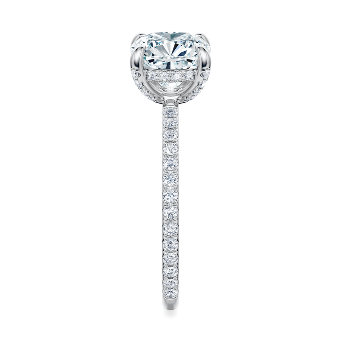Baxter Pavé Hidden Halo Engagement Ring Setting