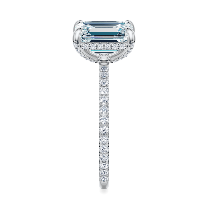 Baxter Pavé Hidden Halo Engagement Ring Setting