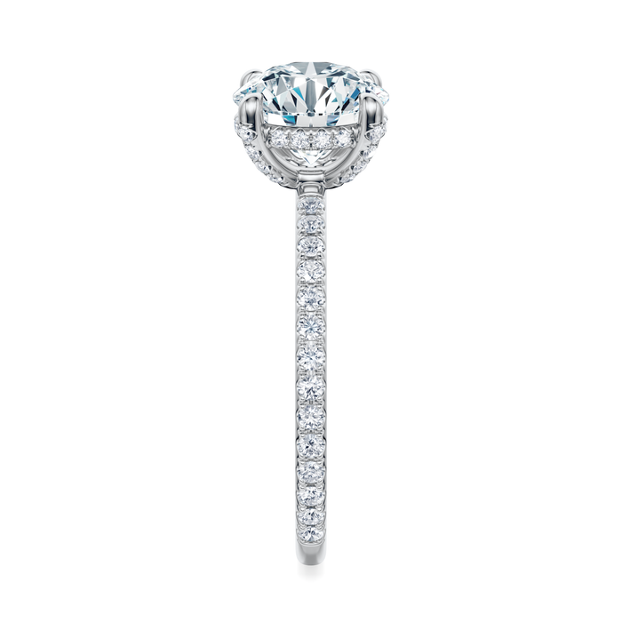 Baxter Pavé Hidden Halo Engagement Ring Setting