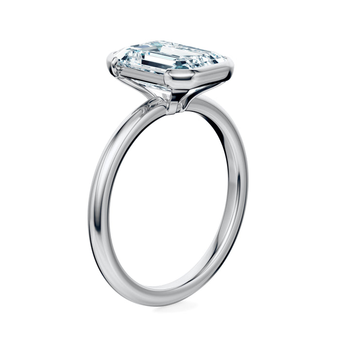 Ludlow Half Bezel Engagement Ring Setting