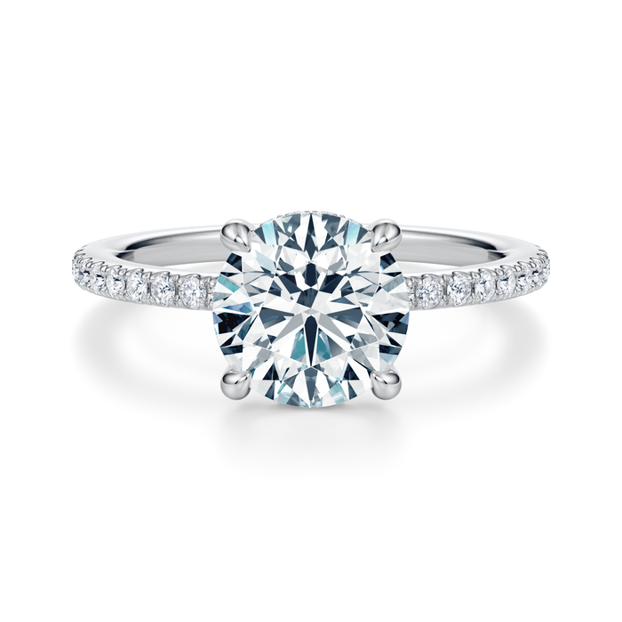 Baxter Pavé Hidden Halo Engagement Ring Setting