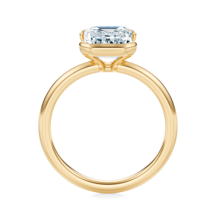 Ludlow Half Bezel Engagement Ring Setting