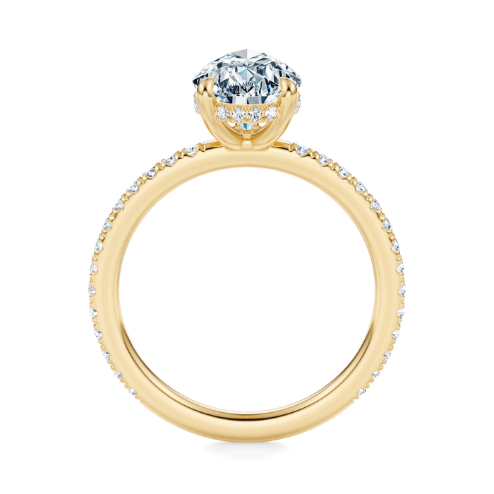 Baxter Pavé Hidden Halo Engagement Ring Setting