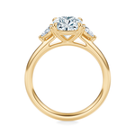 Ann Three-Stone Diamond Engagement Ring Setting