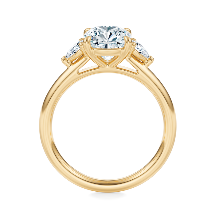 Ann Three-Stone Diamond Engagement Ring Setting