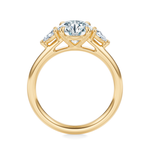 Ann Three-Stone Diamond Engagement Ring Setting