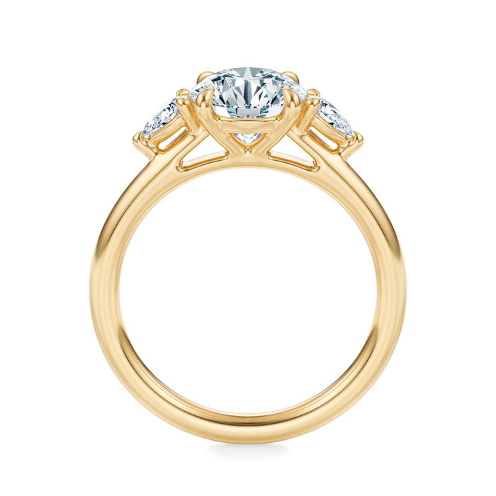Ann Three-Stone Diamond Engagement Ring Setting