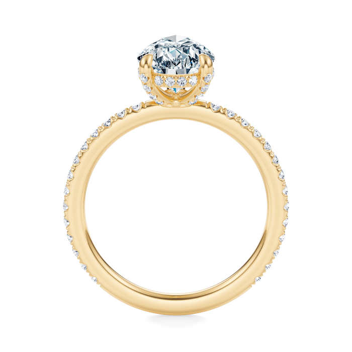 Baxter Pavé Hidden Halo Engagement Ring Setting