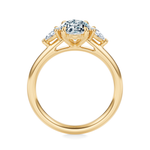 Ann Three-Stone Diamond Engagement Ring Setting
