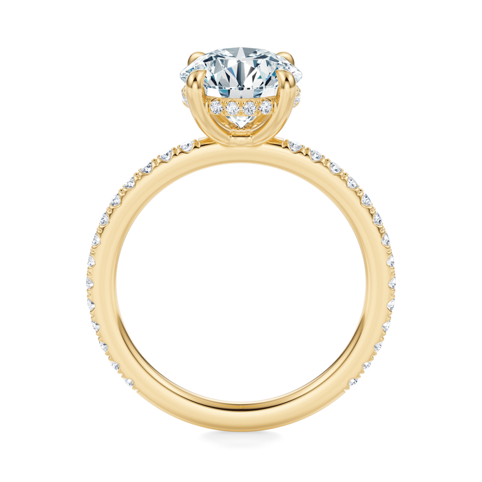 Baxter Pavé Hidden Halo Engagement Ring Setting