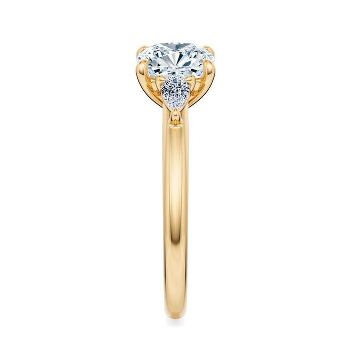 Ann Three-Stone Diamond Engagement Ring Setting