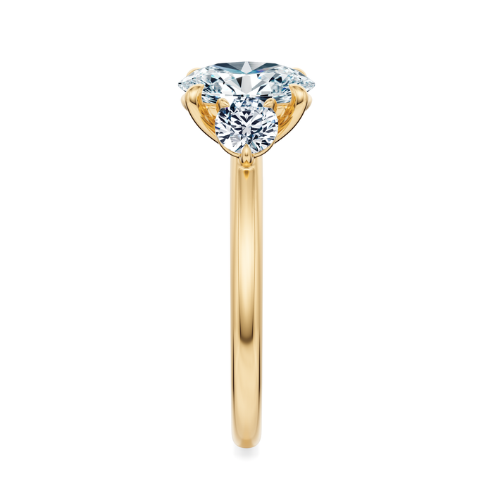 Elizabeth Three-Stone Diamond Engagement Ring Setting