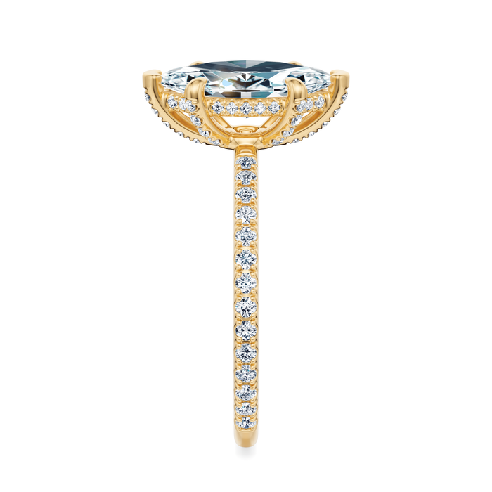 Baxter Pavé Hidden Halo Engagement Ring Setting