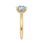 Ann Three-Stone Diamond Engagement Ring Setting