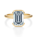 Ludlow Half Bezel Engagement Ring Setting
