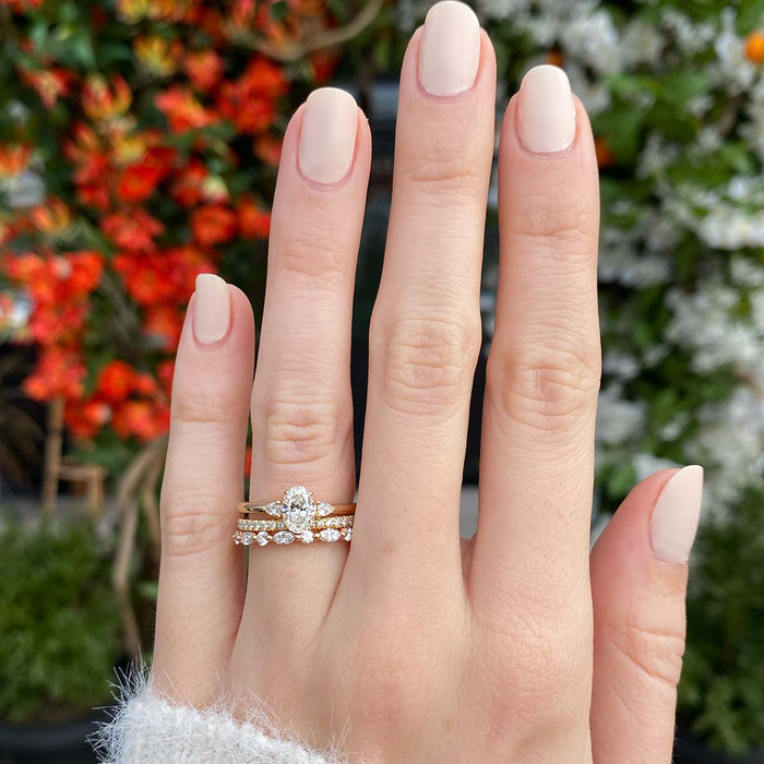 Small Baxter Half Diamond Eternity Wedding Band