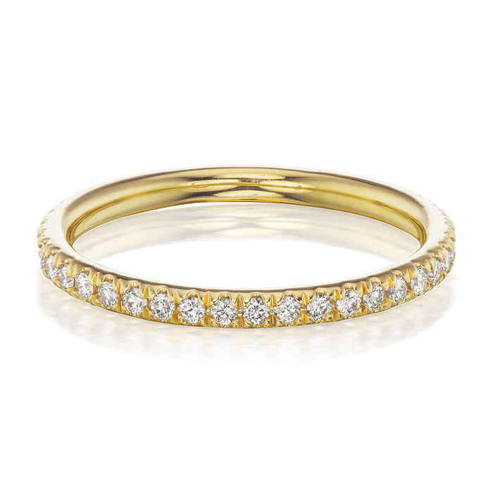 Small Baxter Half Diamond Eternity Wedding Band