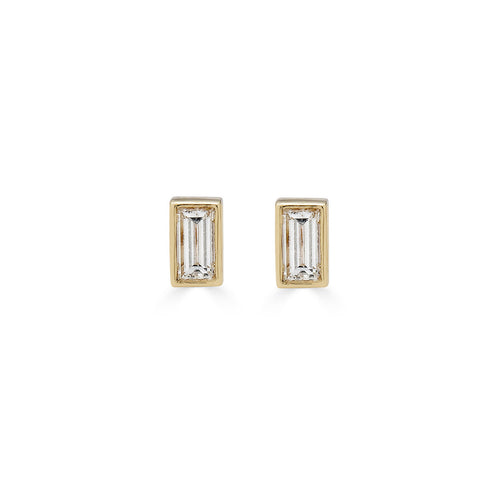 Diamond Baguette Stud Earrings