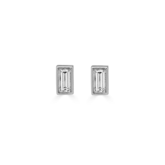 Diamond Baguette Stud Earrings