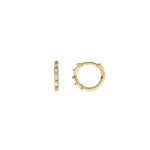 Diamond Baguette Huggie Earrings