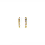 Diamond Baguette Huggie Earrings