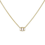 Diamond Baguette Trio Pendant Necklace