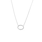 Diamond Open Oval Necklace