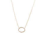 Diamond Open Oval Necklace