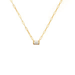 Emerald Cut Diamond Pendant Necklace