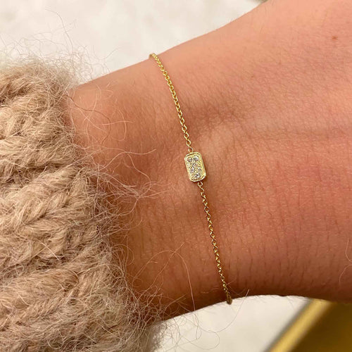 Pavé Diamond Disc Bracelet Image 2