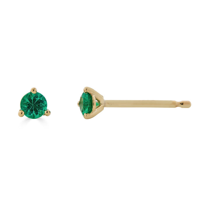 Emerald Petite Martini Stud Earrings