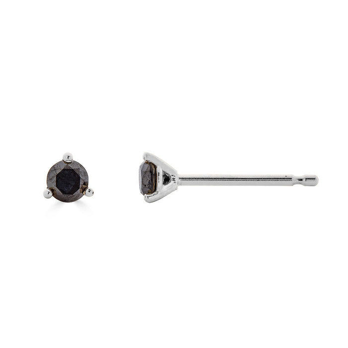 Black Diamond Petite Martini Stud Earrings