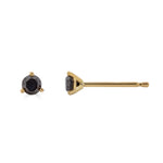 Black Diamond Petite Martini Stud Earrings