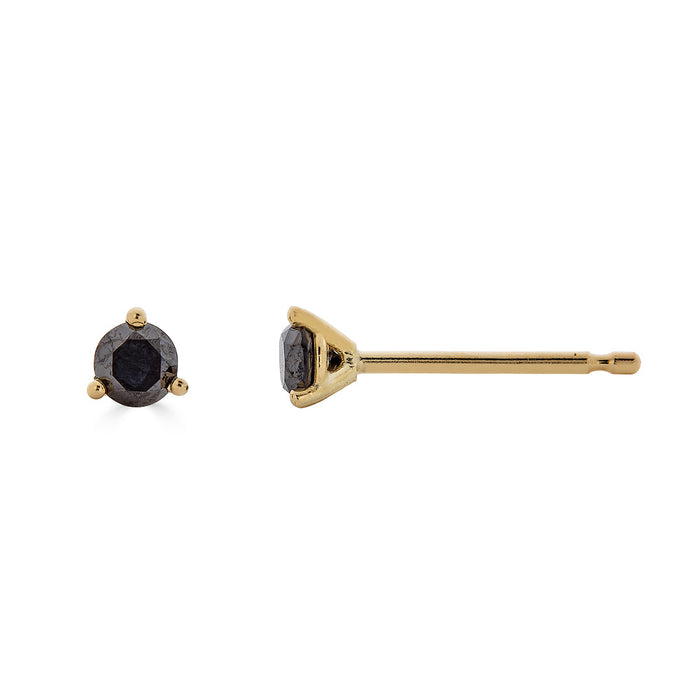 Black Diamond Petite Martini Stud Earrings