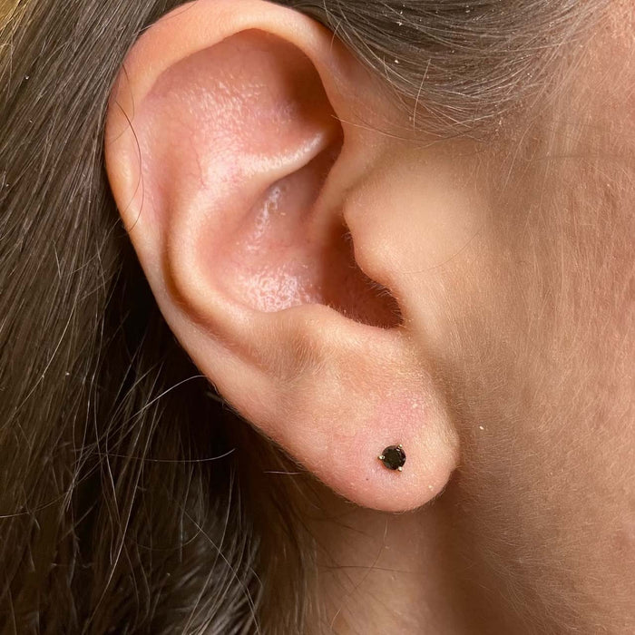 Black Diamond Petite Martini Stud Earrings