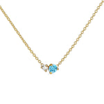 Birthstone & Diamond Necklace