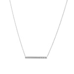 Petite Trio Diamond Bar Pendant Necklace