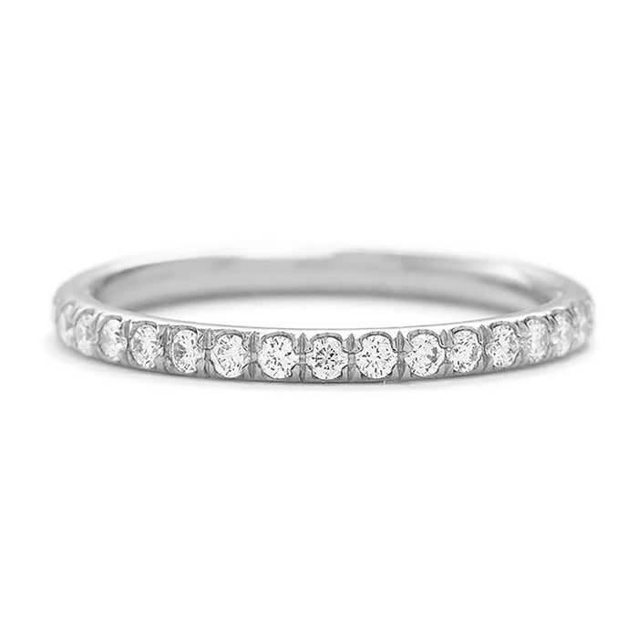 Small Baxter Half Diamond Eternity Wedding Band