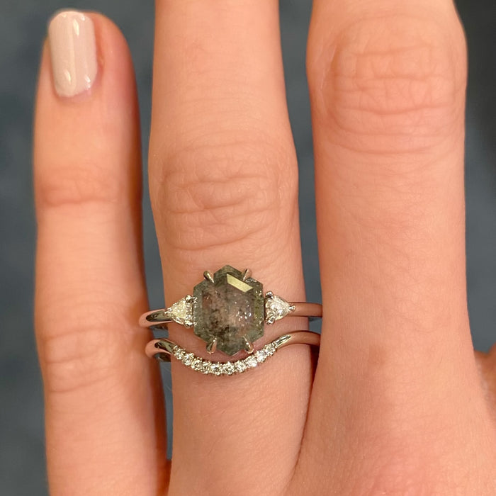 Cedar Diamond Wedding Band
