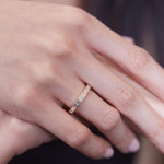 Vandam Half Diamond Eternity Wedding Band