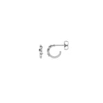 Mixed Diamond Petite Hoop Earrings
