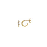 Mixed Diamond Petite Hoop Earrings