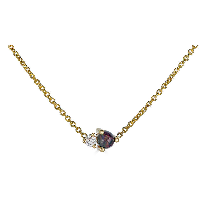 Birthstone & Diamond Necklace